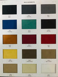 Seat cover materials and swatches
