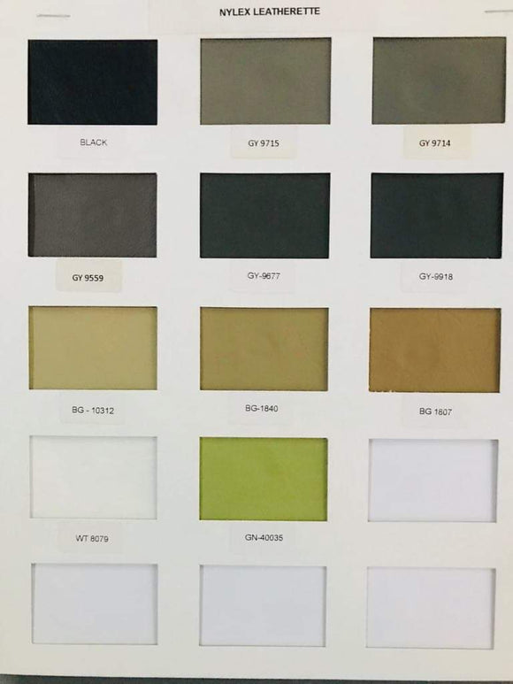 Seat cover materials and swatches