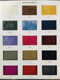 Seat cover materials and swatches